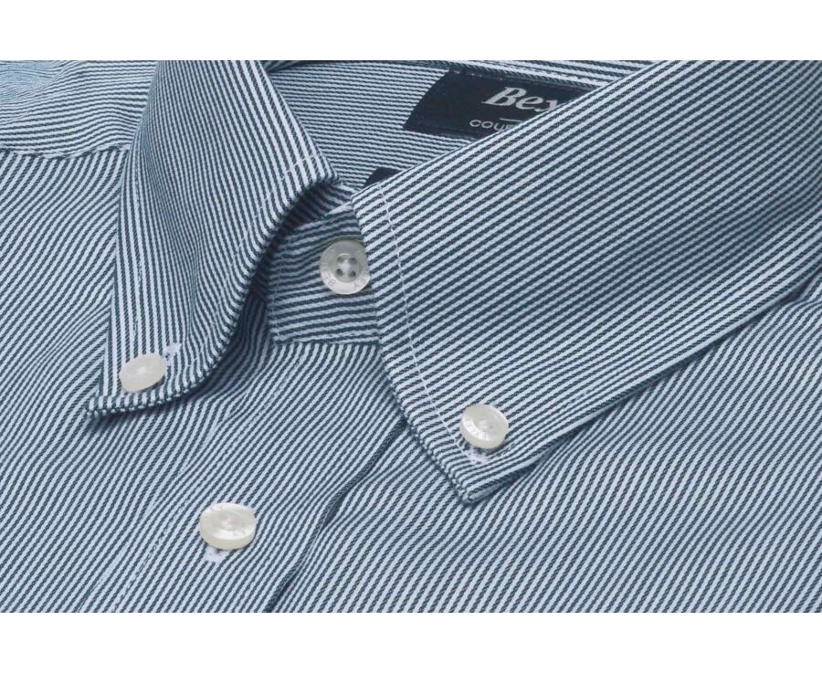 Chemise homme à rayures vertes et blanches - DWIGHT