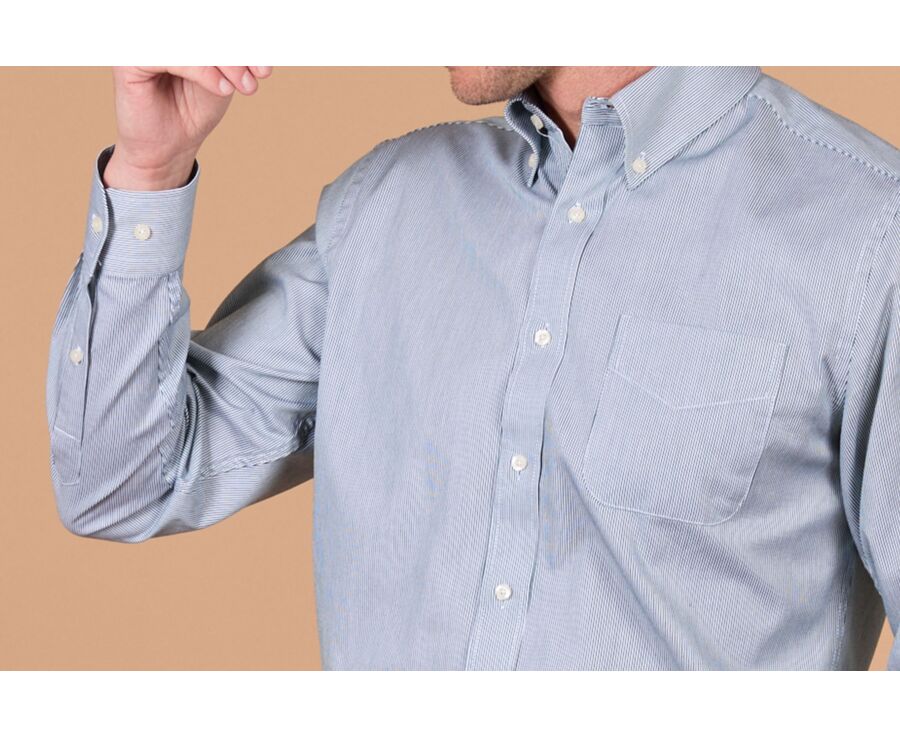 Chemise homme à rayures vertes et blanches - DWIGHT