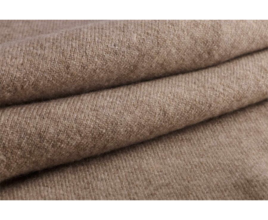 Gilet zippé homme taupe chiné clair en lambswool - BRENNICK