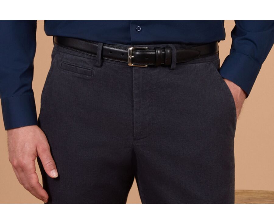 Pantalon chino homme à chevrons anthracite - KENYON
