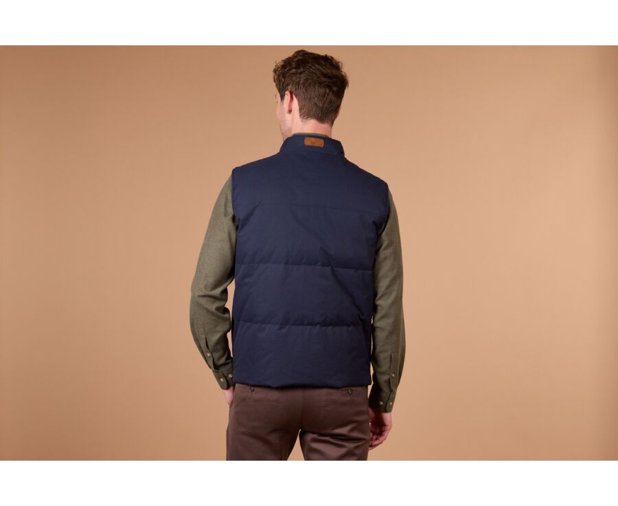 Doudoune homme sans manche en toile navy - HILMAR TOILE
