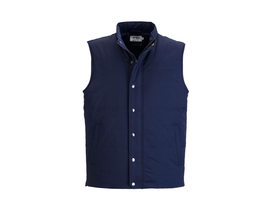Doudoune homme sans manche en toile navy - HILMAR TOILE