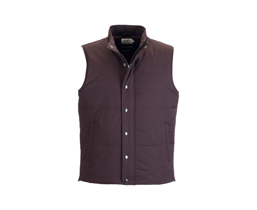 Doudoune homme sans manche en toile brune - HILMAR TOILE