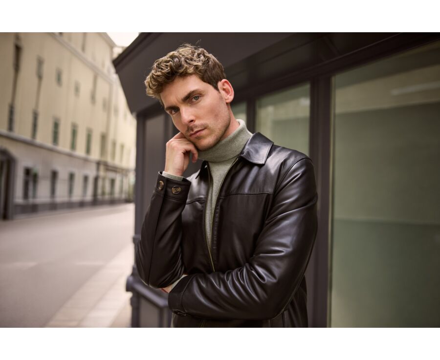 Blouson homme noir en cuir - NEESON