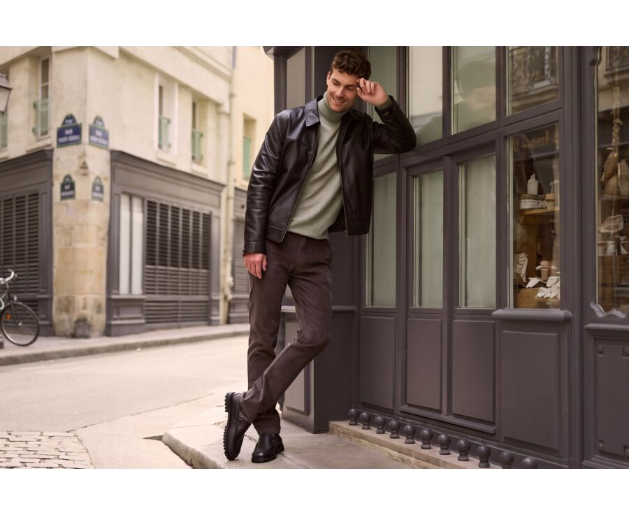 Blouson homme noir en cuir - NEESON