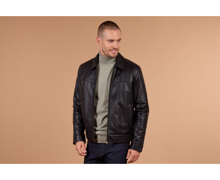 Blouson homme noir en cuir - NEESON