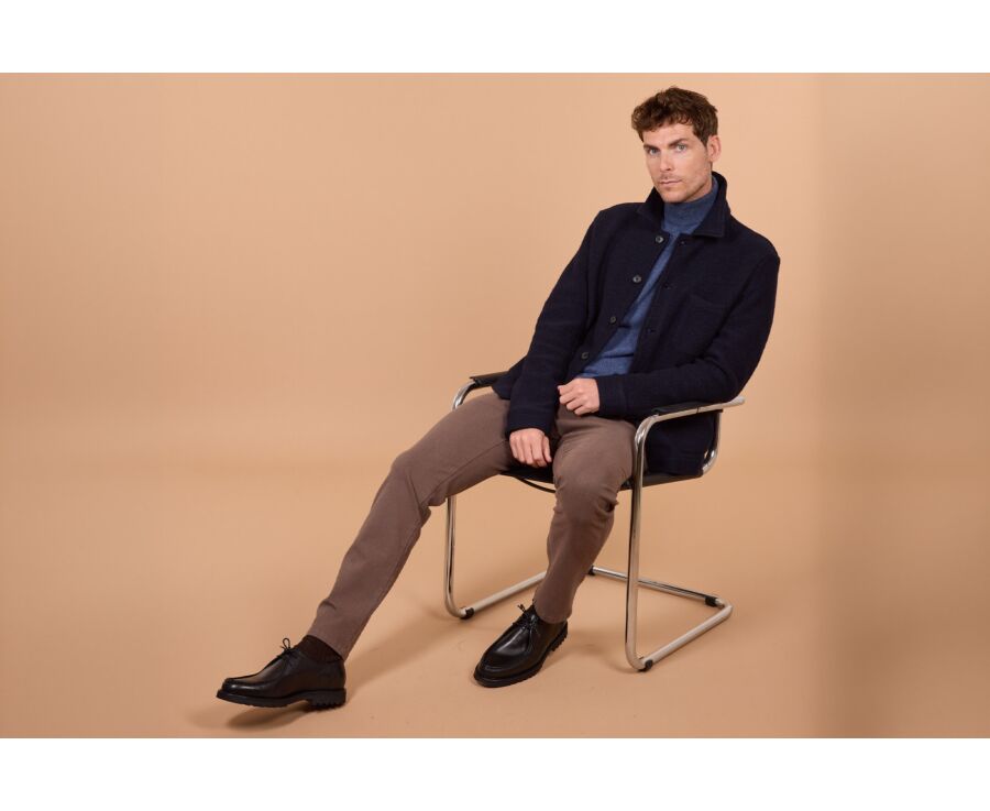 Veste homme navy en laine bouillie - KENDRIS