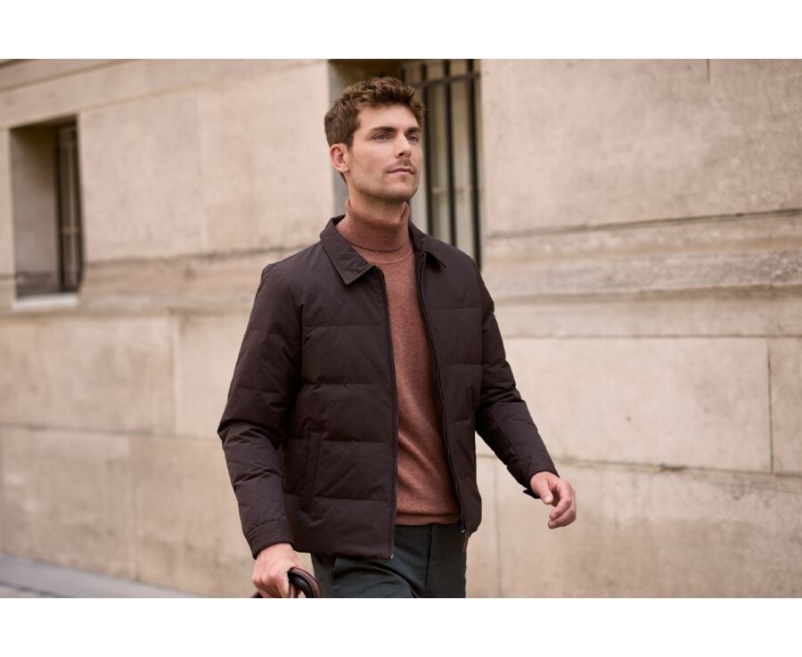 Doudoune légère homme en duvet brune - ELLIS