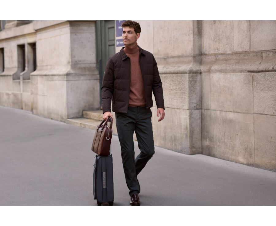 Doudoune légère homme en duvet brune - ELLIS