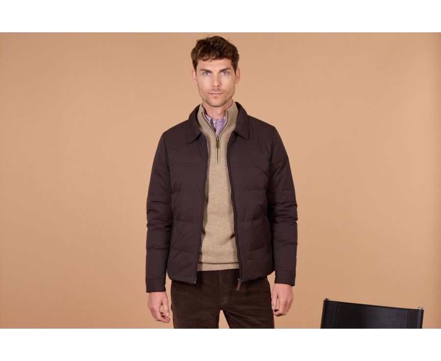 Doudoune légère homme en duvet brune - ELLIS