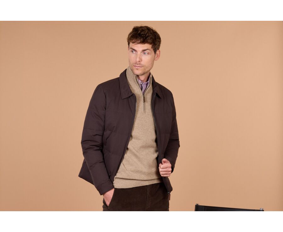 Doudoune légère homme en duvet brune - ELLIS