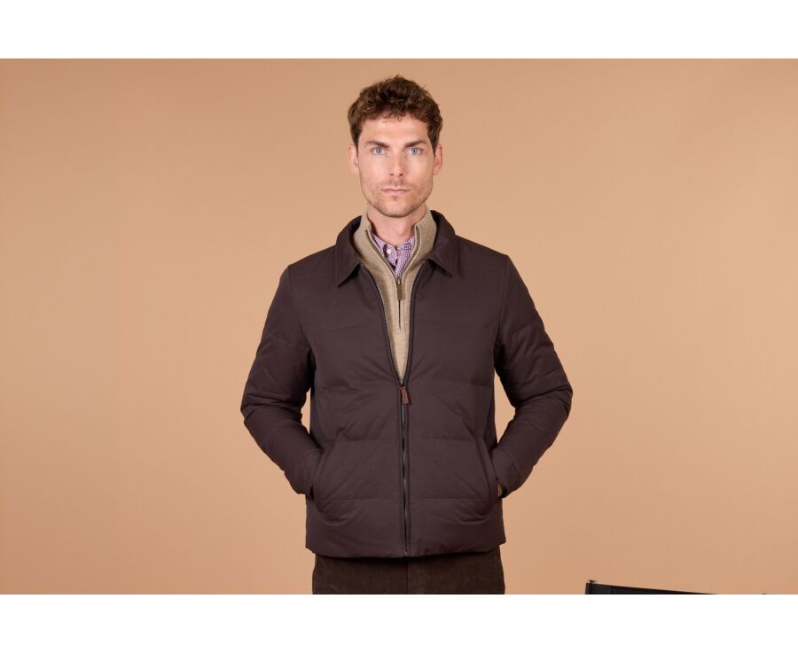 Doudoune légère homme en duvet brune - ELLIS
