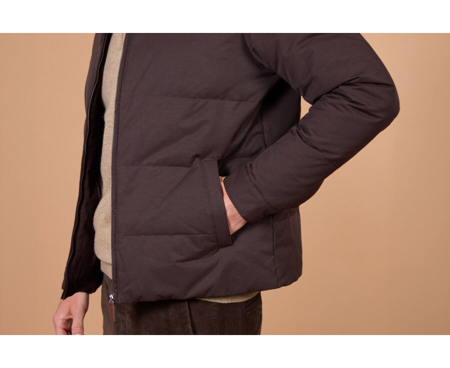 Doudoune légère homme en duvet brune - ELLIS