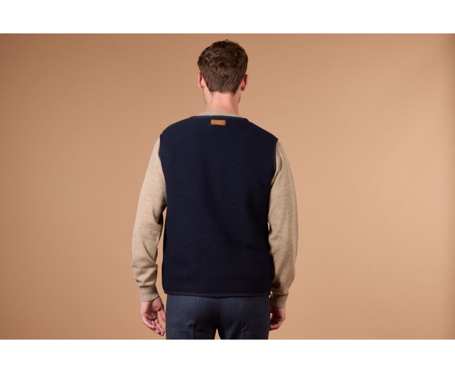 Gilet sans manche homme navy en laine - KAYN