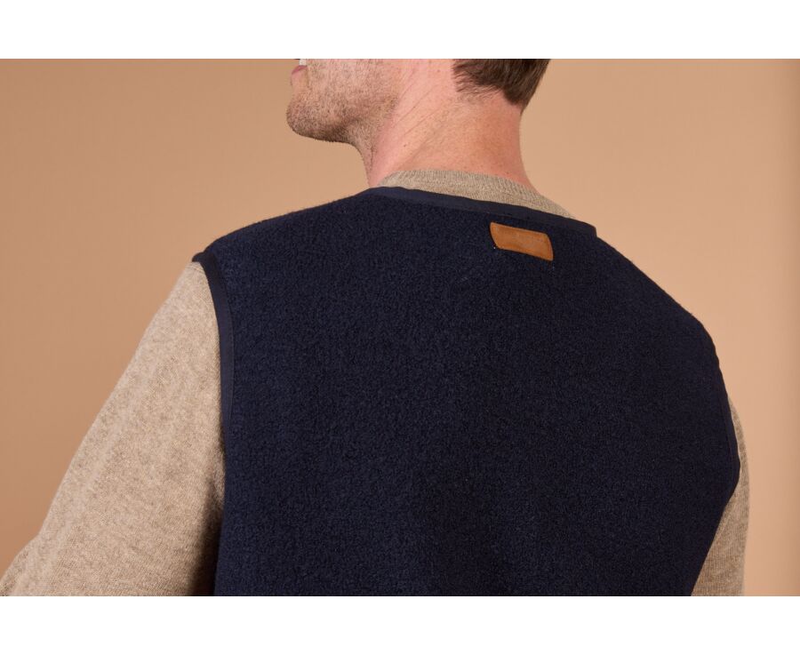 Gilet sans manche homme navy en laine - KAYN