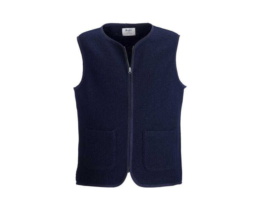 Gilet sans manche homme navy en laine - KAYN