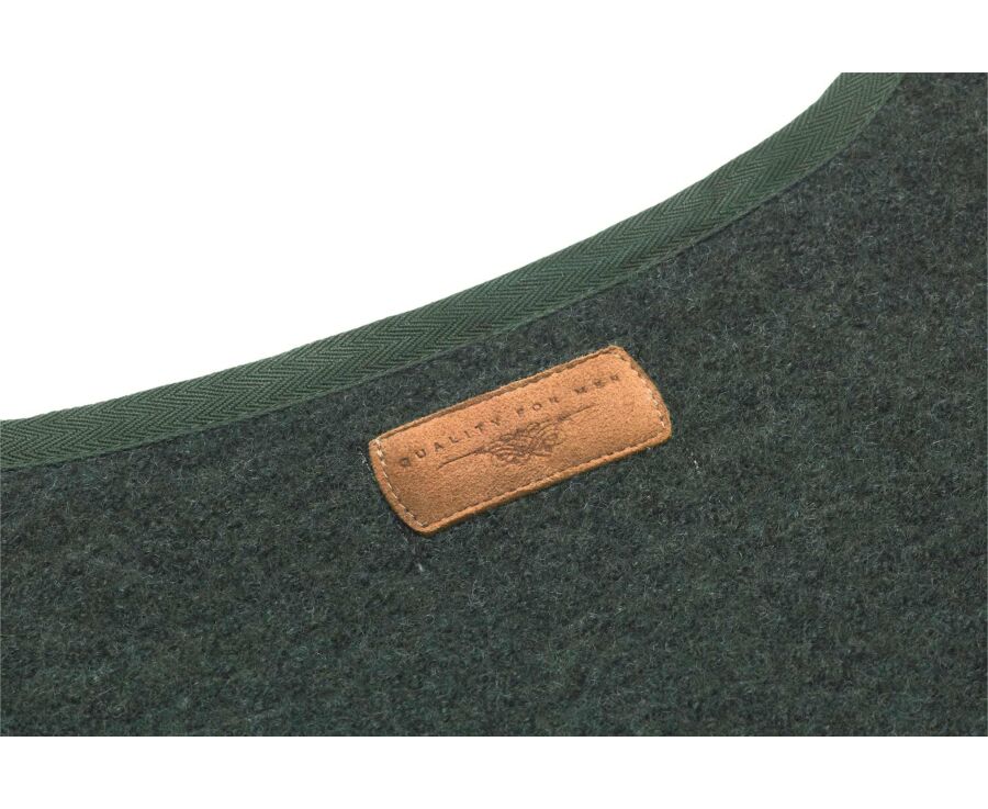 Gilet sans manche homme vert chiné en laine - KAYN