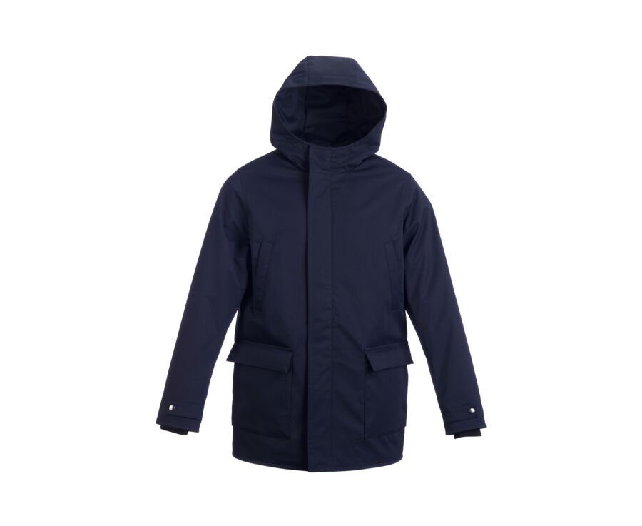 Parka homme déperlante navy à capuche - ALVEN