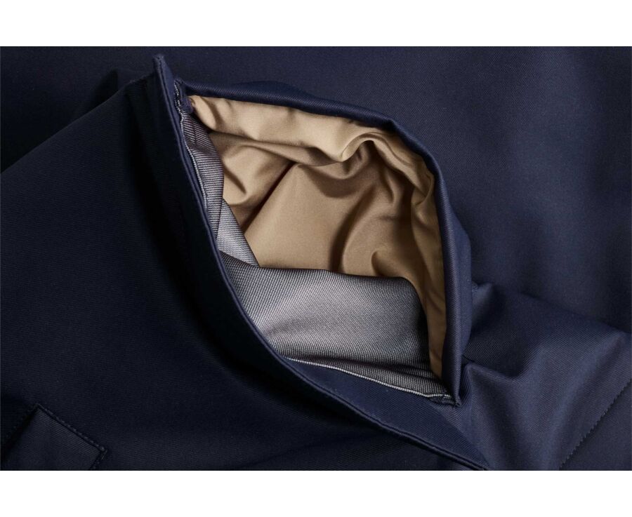 Parka homme déperlante navy à capuche - ALVEN