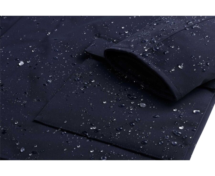 Parka homme déperlante navy à capuche - ALVEN