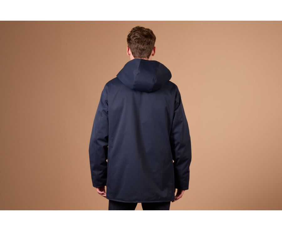 Parka homme déperlante navy à capuche - ALVEN