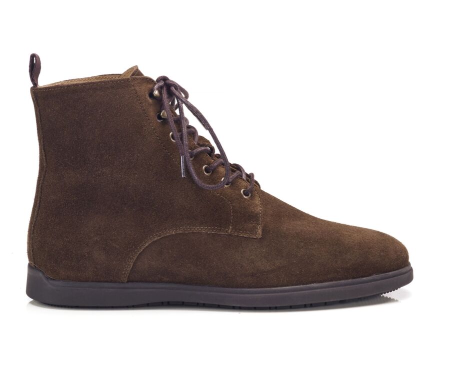 Bottine homme casual urbaine en velours chocolat - HIALEAH