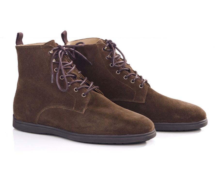 Bottine homme casual urbaine en velours chocolat - HIALEAH