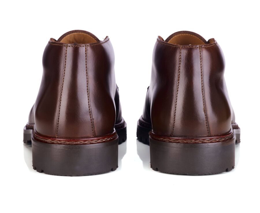 Boot homme en cuir pull-up chocolat - MINNEOLA