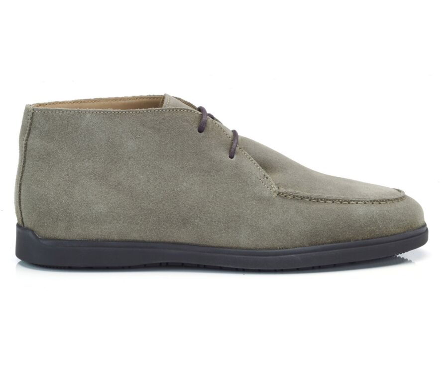 Bottine homme casual en velours kaki traité hydrofuge - ALTOONA