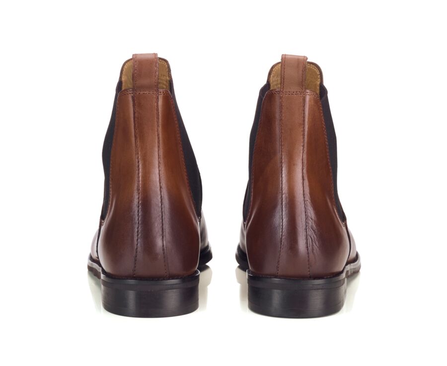 Chelsea boot homme cuir patiné châtaigne - FLAGER CLASSIC GOMME