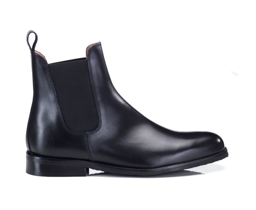 Chelsea boot homme en cuir noir - FLAGER CLASSIC GOMME