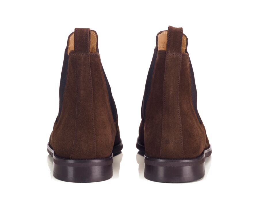 Chelsea boot homme en velours chocolat - FLAGER CLASSIC GOMME
