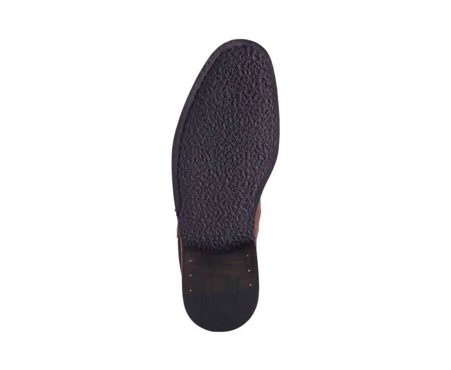 Chelsea boot homme en velours chocolat - FLAGER CLASSIC GOMME