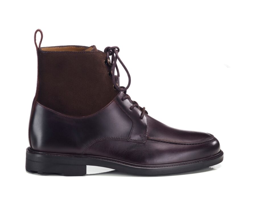 Derby boot homme en cuir pull-up chocolat - HUDSON HIGH II GOMME COUNTRY