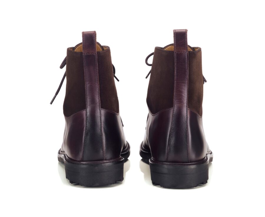 Derby boot homme en cuir pull-up chocolat - HUDSON HIGH II GOMME COUNTRY