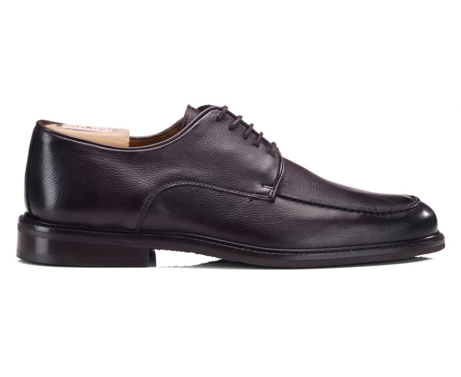 Derby homme en cuir grainé chocolat - HUTTON GOMME