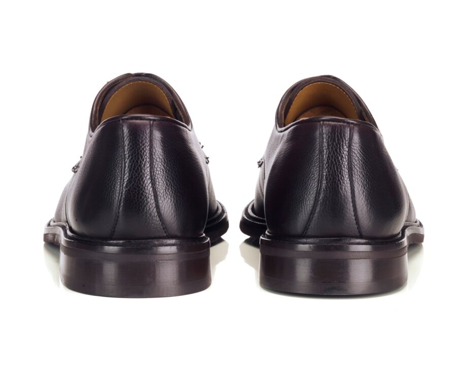 Derby homme en cuir grainé chocolat - HUTTON GOMME