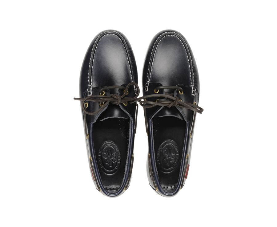 Chaussures bateau homme cuir Bleu Marine - TRAWLER