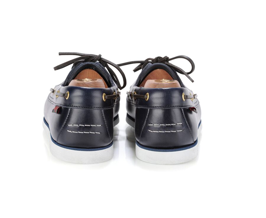 Chaussures bateau homme cuir Bleu Marine - TRAWLER