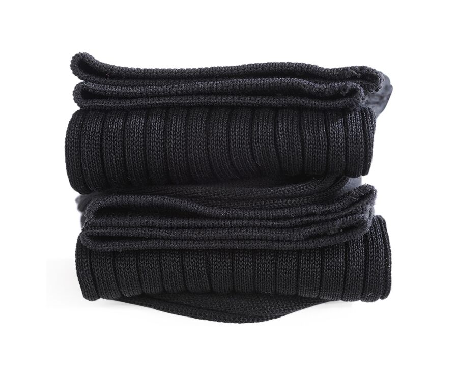 Chaussettes ville homme fil d’Écosse Noir