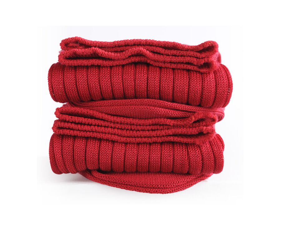 Chaussettes ville homme fil d’Écosse Rouge