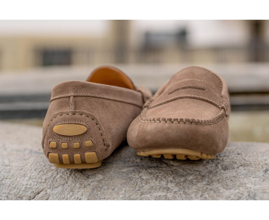 Mocassin été Velours Taupe - BISCAYNE