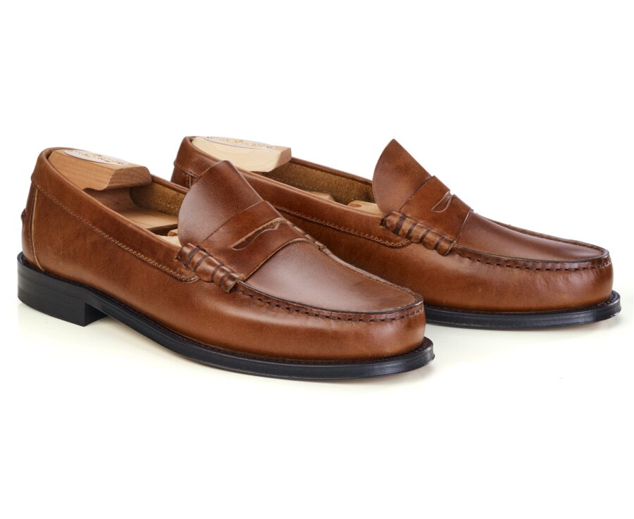 Mocassin penny loafer homme châtaigne foncé - YALE