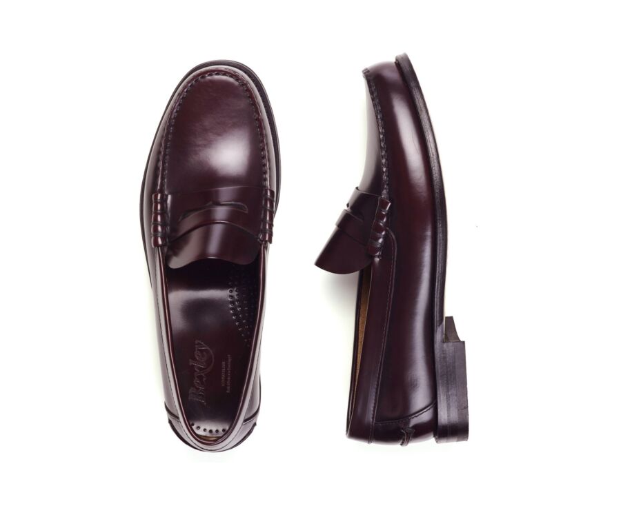 Mocassin penny loafer homme bordeaux - YALE