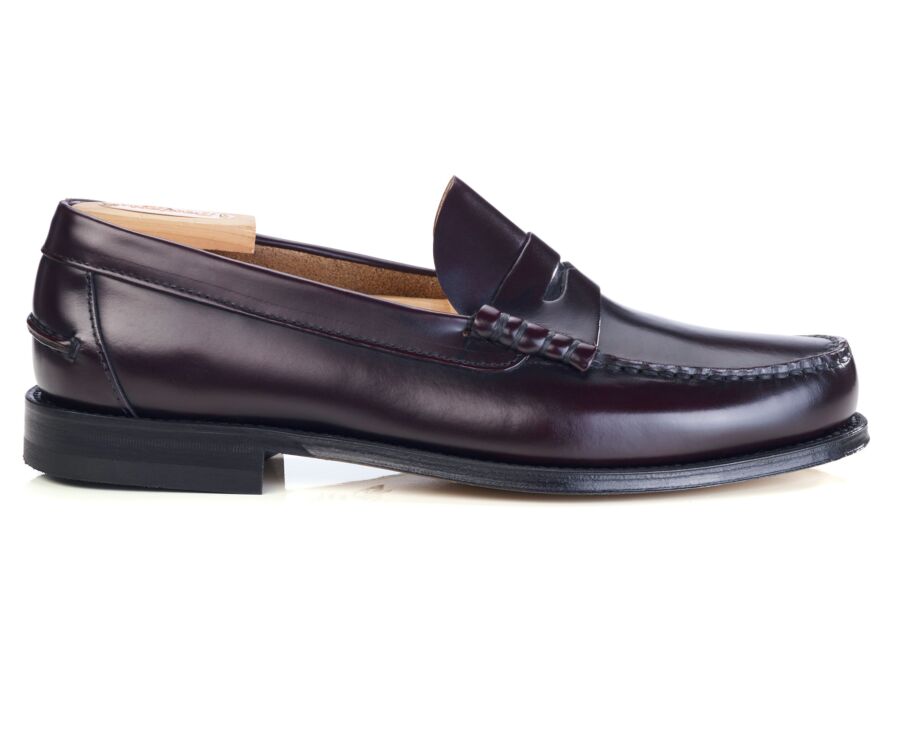Mocassin penny loafer homme bordeaux foncé - YALE