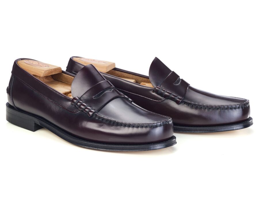 Mocassin penny loafer homme bordeaux foncé - YALE