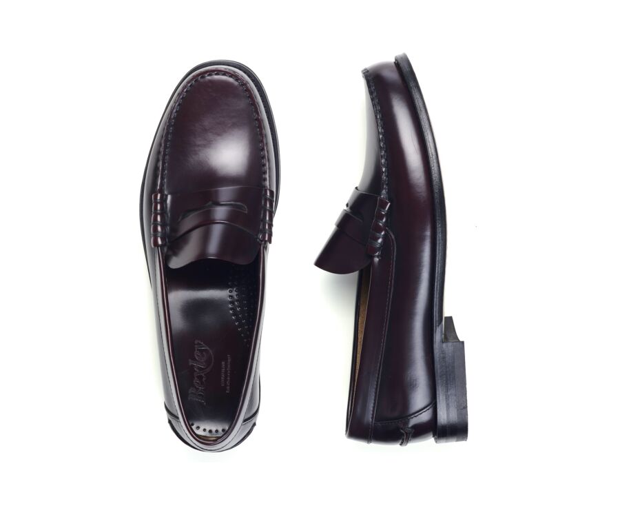 Mocassin penny loafer homme bordeaux foncé - YALE