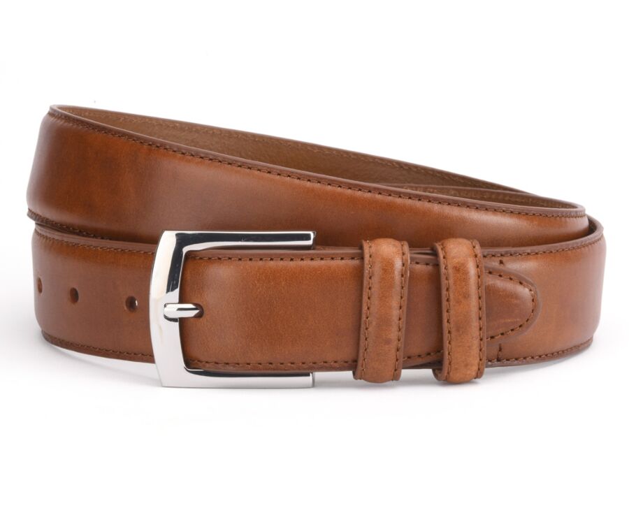 Ceinture luxe homme Gold Patiné - WESTGATE SILVER