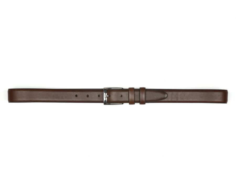 Ceinture costume homme en cuir Marron patiné - RAMSGATE SILVER