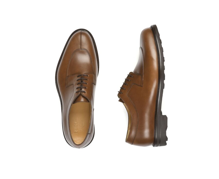 Derbies homme Cognac semelle gomme - KENT GOMME COUNTRY